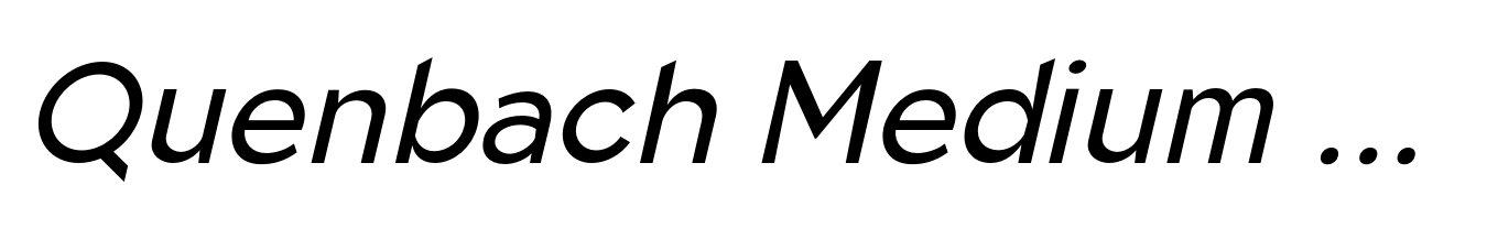 Quenbach Medium Italic